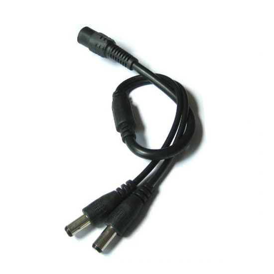 1 to 2 way cctv splitter cable 12v dc power cable
