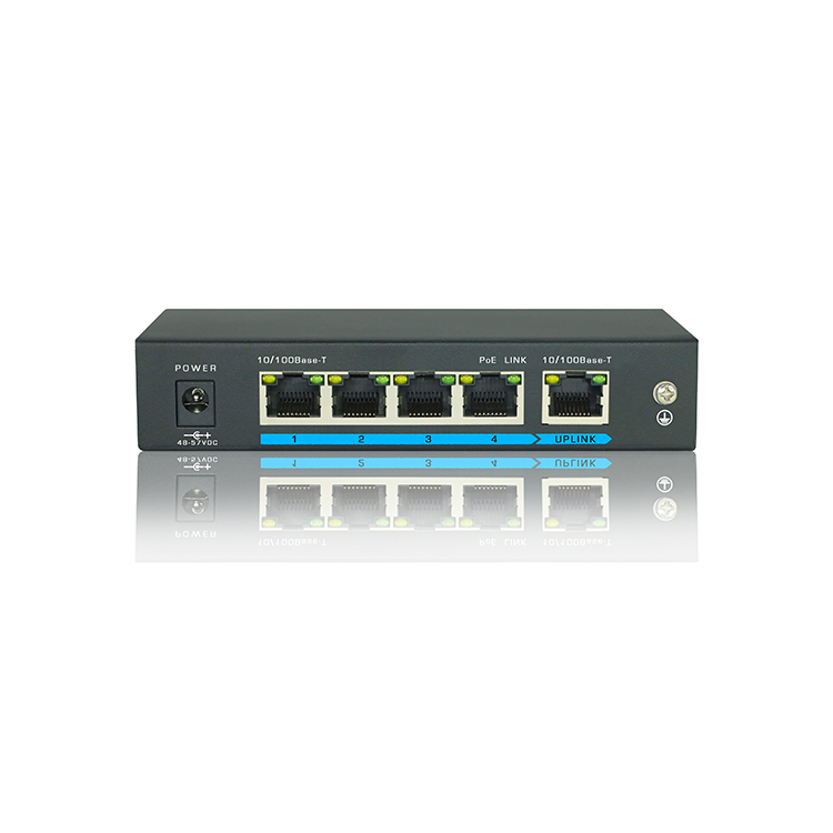 Mini 4 port POE Ethernet switch 10/100M 65W