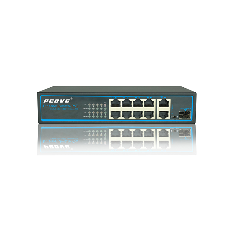 VLAN 8 ports poe switch 2 Uplink 1 SFP 100Mbps